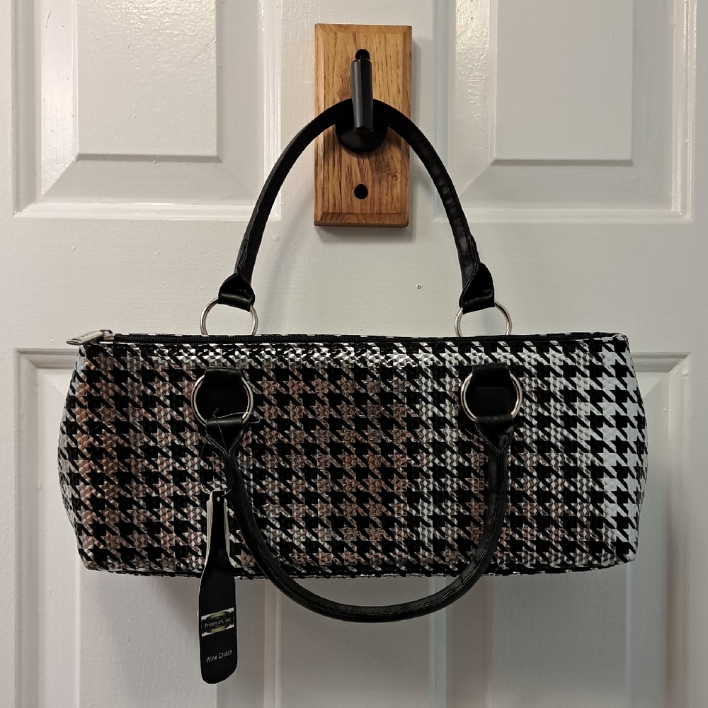 Chic Houndstooth Shoulder Bag